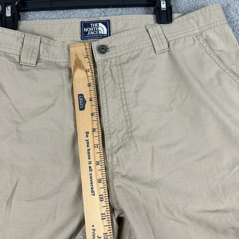 North Face Cargo Shorts‎ Mens 38 Khaki Tan Outdoor Hiking Ripstop Pockets S17
